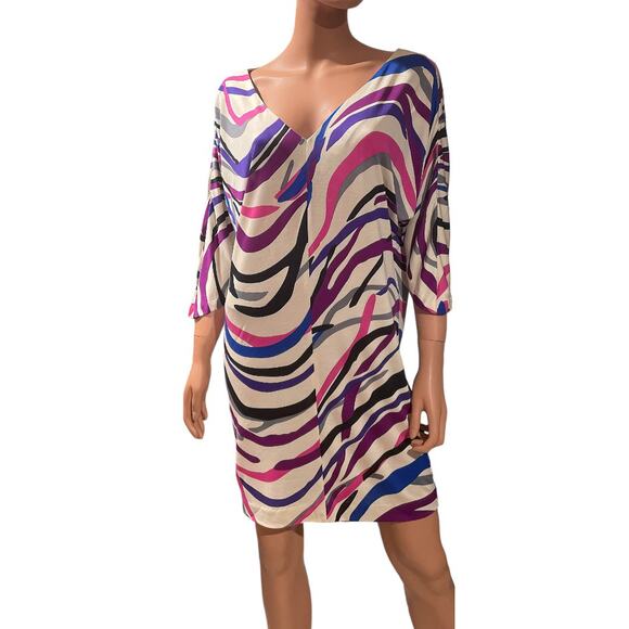 NWT Diane Von Furstenberg Clara Silk Jersey Mini Length Tunic Dress Size 2 - Picture 1 of 7